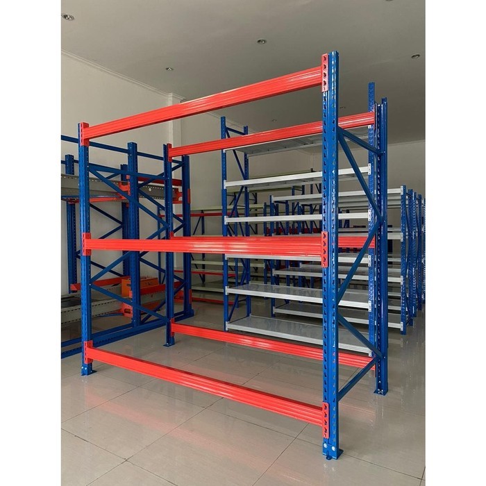 RAK GUDANG HEAVY DUTY - RAK BESI GUDANG UKURAN BESAR RR-1000, KAPASITAS 1000 KG (1 TON) / LEVEL