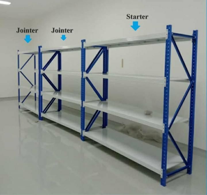 RAK GUDANG LIGHT DUTY TIPE RR-36 T.200 | RAK BESI SUSUN SERBAGUNA, 4 LEVEL SHELVING, KAPASITAS 250 KG/LEVEL ATAU 1 TON/UNIT, UKURAN 200cm x 60cm x 200cm