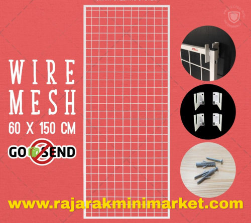 RAM BINGKAI WIREMESH 60x150 CM + H5 WALL PUTIH