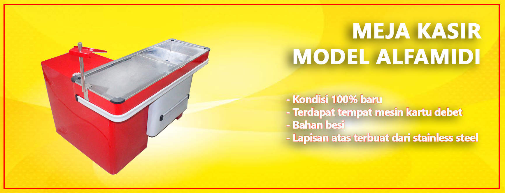 MEJA KASIR MINIMARKET / SUPERMARKET TOKO MODERN TIPE MK-01 (BEST SELLER) | RAJARAK.ID | JUAL KE SELURUH INDONESIA