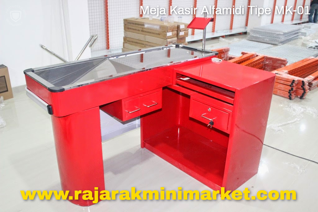MEJA KASIR MINIMARKET / SUPERMARKET TOKO MODERN TIPE MK-01 (BEST SELLER) | RAJARAK.ID | JUAL KE SELURUH INDONESIA