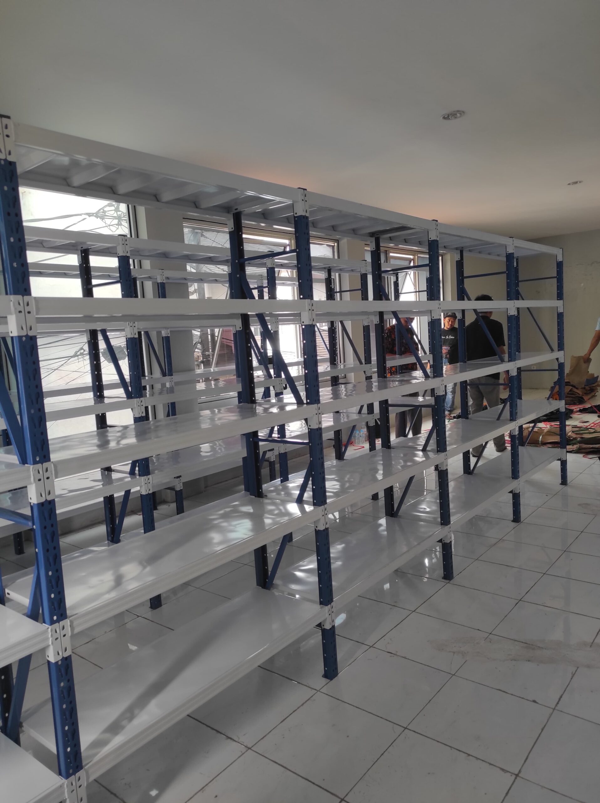 RAK BESI SUSUN GUDANG ARSIP KANTOR SERBAGUNA TIPE JF-70, KAPASITAS 70 KG / LEVEL, UKURAN 120x40x200 CM, 5 SUSUN