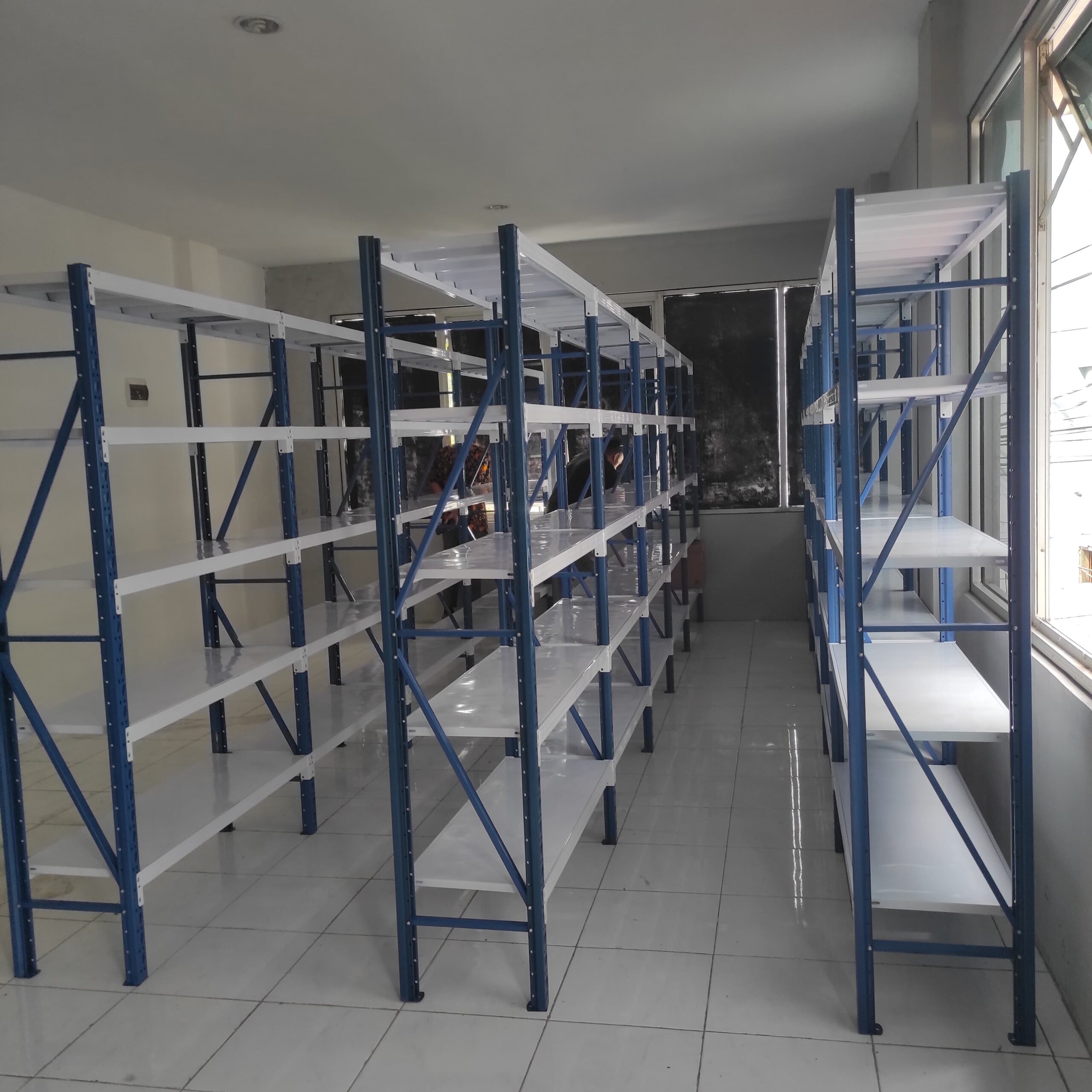 RAK BESI SUSUN GUDANG ARSIP KANTOR SERBAGUNA TIPE JF-70, KAPASITAS 70 KG / LEVEL, UKURAN 120x40x200 CM, 5 SUSUN