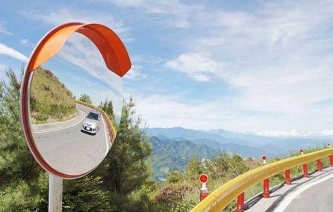 KACA CEMBUNG JALAN DIAMETER 45, 60, 80, 100 CM CERMIN CEMBUNG TIKUNGAN JALAN CONVEX MIRROR OUTDOOR RAJARAK.ID