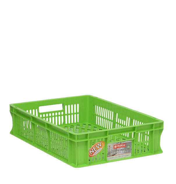 BOX CONTAINER INDUSTRI LION STAR TIPE IC-27 FORTE CRATE 301, UKURAN 600 x 425 x Tinggi 140 mm, VOLUME 35 LITER | KERANJANG PLASTIK INDUSTRIAL | RAJARAK.ID