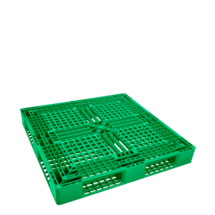 PALLET PLASTIK HEAVY DUTY BARU DUAL GREEN LEAF 2665 UKURAN 120x120x15 CM: Solusi Pallet Plastik Heavy Duty Double Side untuk Industri Skala Besar