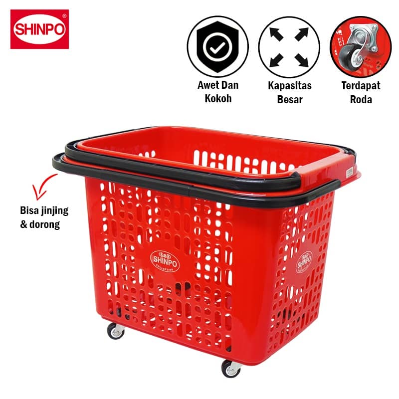 KERANJANG BELANJA DORONG SUPERMARKET SHINPO PELICAN SIP 342 | RAJA RAK INDONESIA