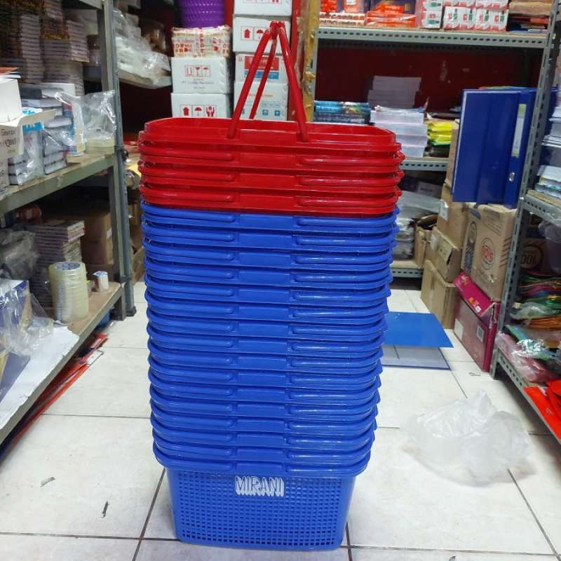KERANJANG BELANJA PLASTIK TOKO SWALAYAN MINIMARKET MIRANI | RAJARAK.ID