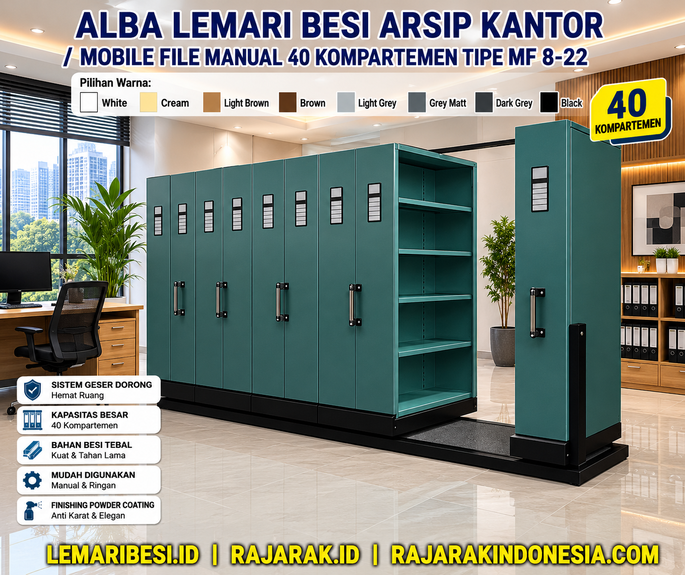 LEMARI ARSIP ROLL O PACK / MOBILE FILE : PENGERTIAN, FUNGSI, MANFAAT, KEGUNAAN & KELEBIHAN: Solusi Penyimpanan Arsip Modern yang Efisien dan Hemat Ruang