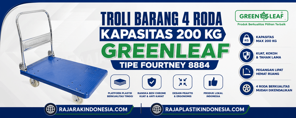 TROLI BARANG 4 RODA KAPASITAS 200 KG GREENLEAF TIPE FOURTNEY 8884 | RAJA RAK INDONESIA