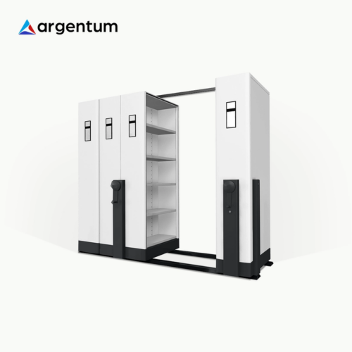 ARGENTUM LEMARI BESI ARSIP KANTOR MOBILE FILE SISTEM MEKANIK MF AUM 101 (20 CPTS) | RAJARAK.ID